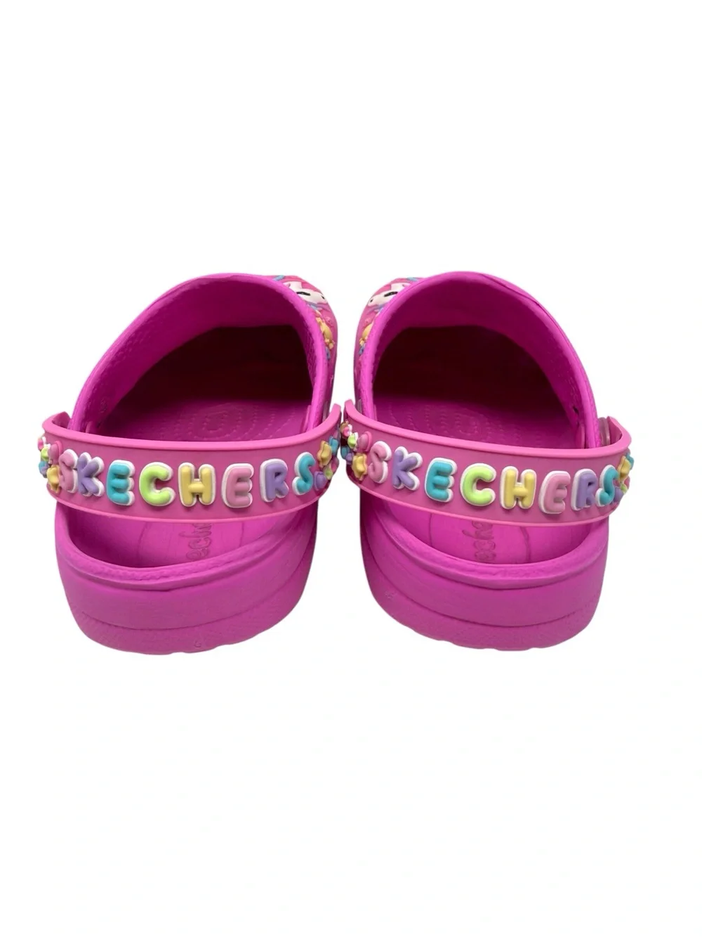 Skechers Pink Unicorn Rainbow Light Up clog style Play Shoes Girls Size 9/10